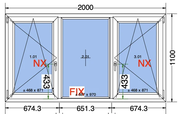 Close-up van een moderne kunststof raamkozijn met glas en een zichtbare alu-deur in een woning gevel