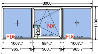 Close-up van een modern kunststof raam met helder glas en witte kozijnen in een woning