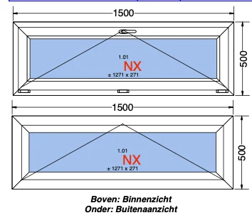 Witte kunststof kozijnen met veel glas in een moderne woning aan de buitenkant gefotografeerd