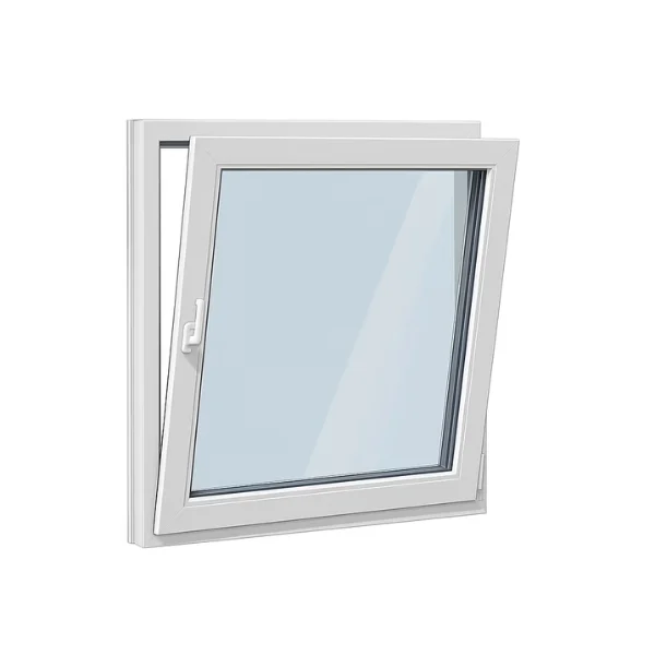 Wit kunststof draai-kiepkozijn met isolatieglas, geschikt voor renovatie en nieuwbouw